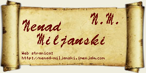 Nenad Miljanski vizit kartica